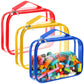 Sanwuta 3 Packs Toy Storage Bags With Zipper, Clear Pvc Organizing Bags, Waterproof Toy Bags For Board Games, Building Blocks, T