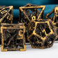 ARUOHHA Hollow DND Dice Set Antique Gold 5-Headed Dragon D and D Dice with Gift Box, Dungeons and Dragons Role Playing Games 7PC