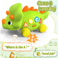 Baby Toys For 1 Year Old Boy Gir - Bilingual Musical Dinosaur Toy, Touch & Go Musical Light Crawling Educational Learning Toys F
