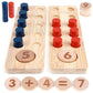 Dinorun Montessori Toys For 3 4 5 Year Old Boy Girl Birthday Gifts - Counting Peg Board For Kids 3-5-7 - Wooden Learning Math And Numbers Manipulatives Materials For Preschool Teacher Classroom