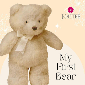 Jolitee My First Bear Stuffed Animal - Beige Plush Bear 15'