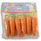Jute Spring and Easter Fabric Carrots - 6 Pieces - 3 Inches Tall