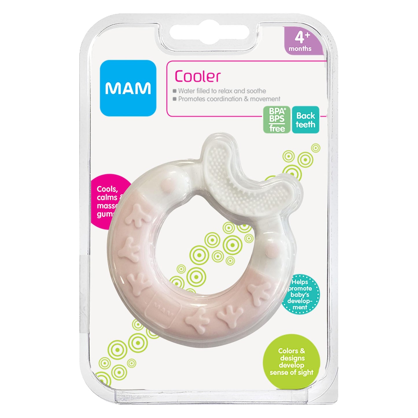 Mam 2-In-1 Bite & Brush Baby Teether, Relieves Teething Symptoms In Babies 3+ Months, Stimulates Sensory Development, 1 Pack, 3+ Months, Violet/Girl