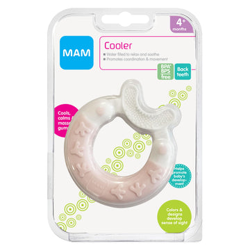 Mam 2-In-1 Bite & Brush Baby Teether, Relieves Teething Symptoms In Babies 3+ Months, Stimulates Sensory Development, 1 Pack, 3+ Months, Violet/Girl