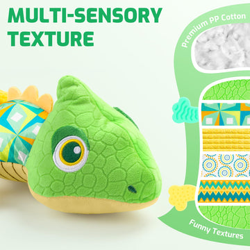 Sumobaby Infant Baby Musical Stuffed Animal Toys For 0-3-6-12 Months,Multi Sensory Toys With Crinkle And Rattles, Tummy Time Toy