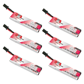 Gaoneng 6Pcs Gnb 1S Lipo 3.8V Hv 550Mah 1S 100C Lipo Battery With Gnb27 Cabled Connector For Fpv Racing Drone