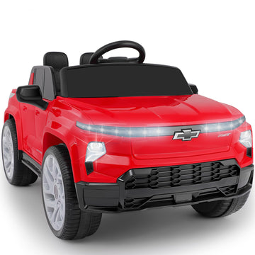 ELEMARA 12V Licensed Chevrolet Silverado Ride on Truck,Kids Jeep Ride on Toy/Parental Remote Control,Kids Cars to Drive,Truck Be