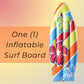 U. S. Toy Inflatable Surfboard - 3 Ft. Vinyl Luau Decoration, Multicolored, Ideal for Beach & Pool Parties, Ages 3+