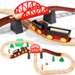 Asweets Wooden Train Set For Toddler,40 Piece With Train Track Electric Operated Fits Thomas,Brio,Melissa And Doug Magnet Batter