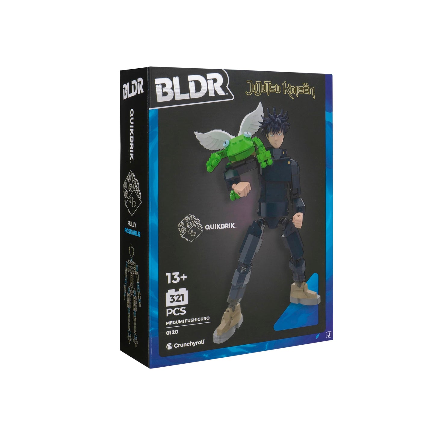 BLDR Jujutsu Kaisen Megumi Fushiguro Building Set - 9.5-Inch Buildable Articulated Action Figure  0120