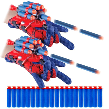 Keumi 2 Sets Spider Web Shooters Cosplay Launcher Gloves With Wrist Toy Set Hero Webs Shooter For Kids
