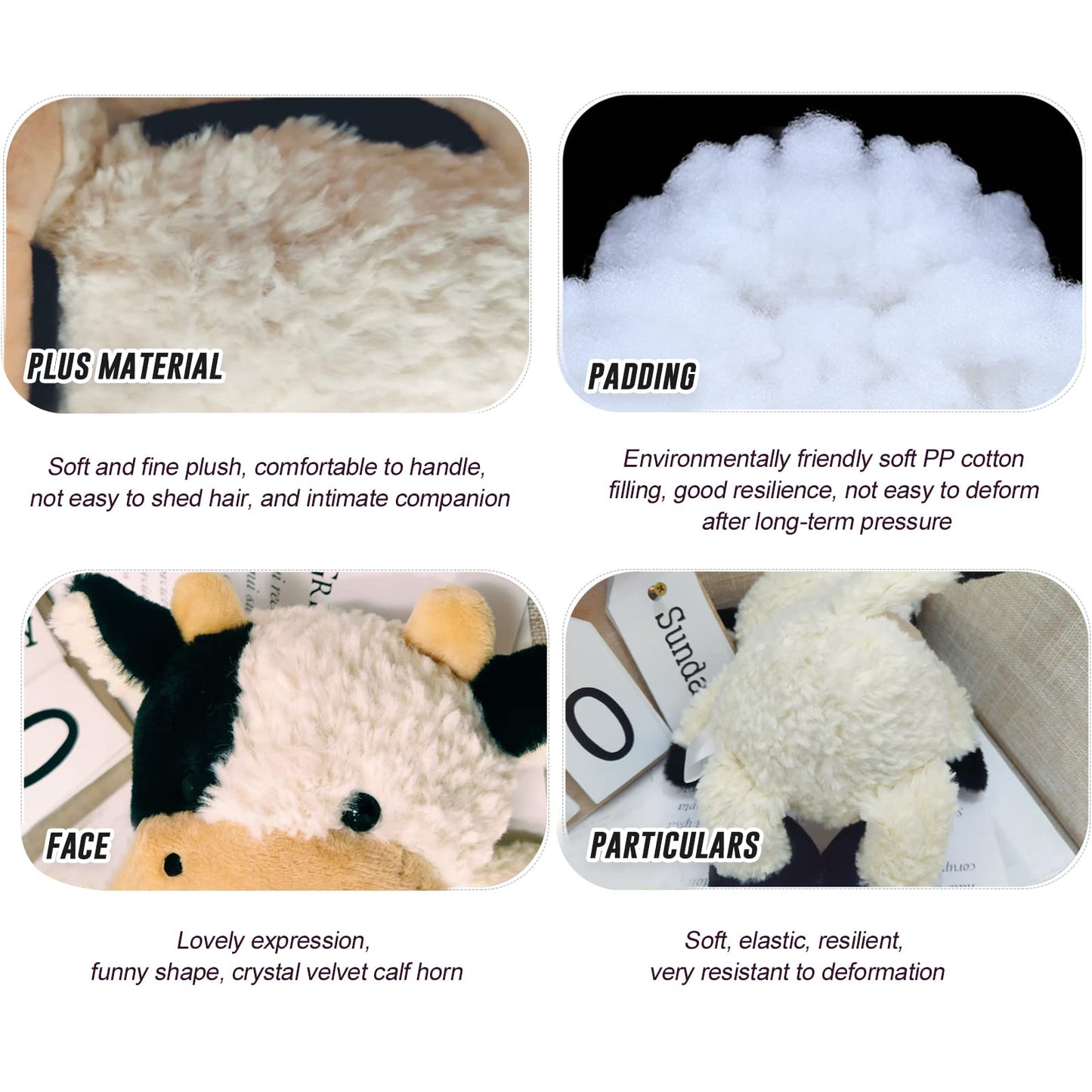 Chelei2019 9' Cow Stuffed Animal Plush Soft Christmas Cow Plushies Toy For Kids,Girls