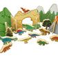 The Freckled Frog - Ff433 Happy Architect - Dinosaurs - Set Of 22 - Ages 2+ - Wooden Blocks For Preschoolers And Elementary Aged Kids - Create Prehistoric Habitats For Jurassic Adventures