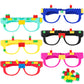 Hxezoc 12 Pcs Diy Building Bricks Glasses Building Blocks Games For Kids Creative Building Block Glasses Party Favors, Carnival Birthday Party, Classroom Games Supplies