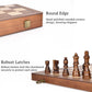Elongdi 15' Wooden Chess Set With Magnetic Pieces - Extra Queens - Folding Chessboard Portable Travel Tournament Chess Board Games For Adults Kids