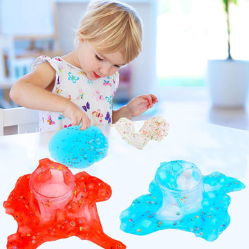 Christmas 8 Pack Clear Slime,Crunchy Slime,Party Favors For Kids, Stress Toy Kit,Slime Bulk For Boys Girls,Cute Stuffers,Super S