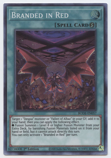 Branded In Red - Bode-En057 - Super Rare - 1St Edition