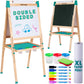 Blue Squid Art Easel for Kids Including 100+ Accessories - Double Sided Adjustable Wooden Painting Easel with Magnetic Chalk Boa