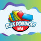 Bulk Dominoes Plastic Bulk 100pcs - Building and Stacking and Chain Reaction Toppling STEAM Toy Blocks for Kids (Clear Emerald)