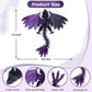 Shuwnd 3D Printed Dragon With Wings, Feathered Wyvern Dragon,Full Articulated Crystal Flying Dragon,Realistic Large Pet Dragon, Flexible Shoulder Dragon Stuff 3D Printed Animals Toy (Purple Black)