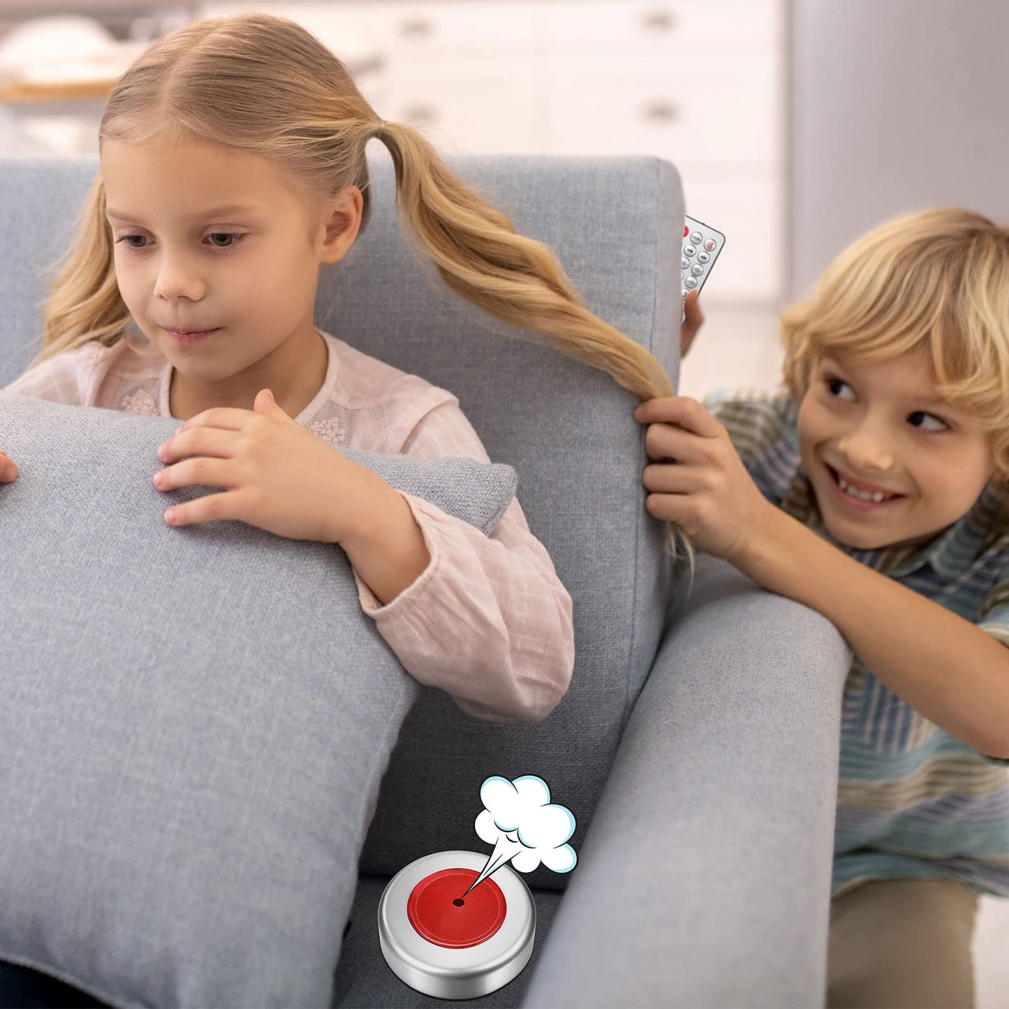 Zomiboo Fart Machine Remote Noise Maker Funny Gag Sound Machine Infrared Controlled Farting Toys Practical Joke Toys Prank Game Prop For Party, Performance(Round)