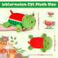 Bekrgwiy Watermelon Cat Stuffed Animals,4In Watermelon Cat Plush,Cute Cat Plushies Doll,Watermelon Stuffed Cat Plush,Gift For Valentine'S Day,Christmas,Birthday