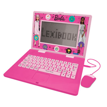 Lexibook, Barbie, Bilingual And Educational Laptop Spanish/English, Toy For Children, 170 Activities To Learn, Play Games And Mu
