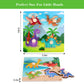 Wooden Peg Puzzles For Toddlers 1-3, Kids Educational Preschool Peg Puzzle Toy Ages 2-4, Set Of 4 Dinosaur Toddler Puzzles, Ideal Gift For Ages 1 2 3 4 Boys And Girls