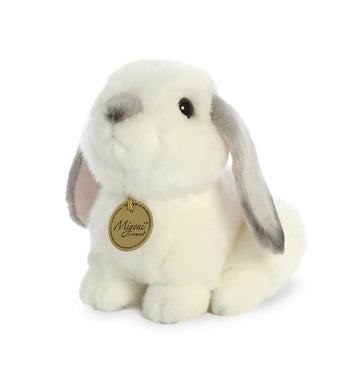 Aurora® Realistic Miyoni® Lop Eared Rabbit Stuffed Animal - Lifelike Detail - Cherished Companionship - Grey 8 Inches