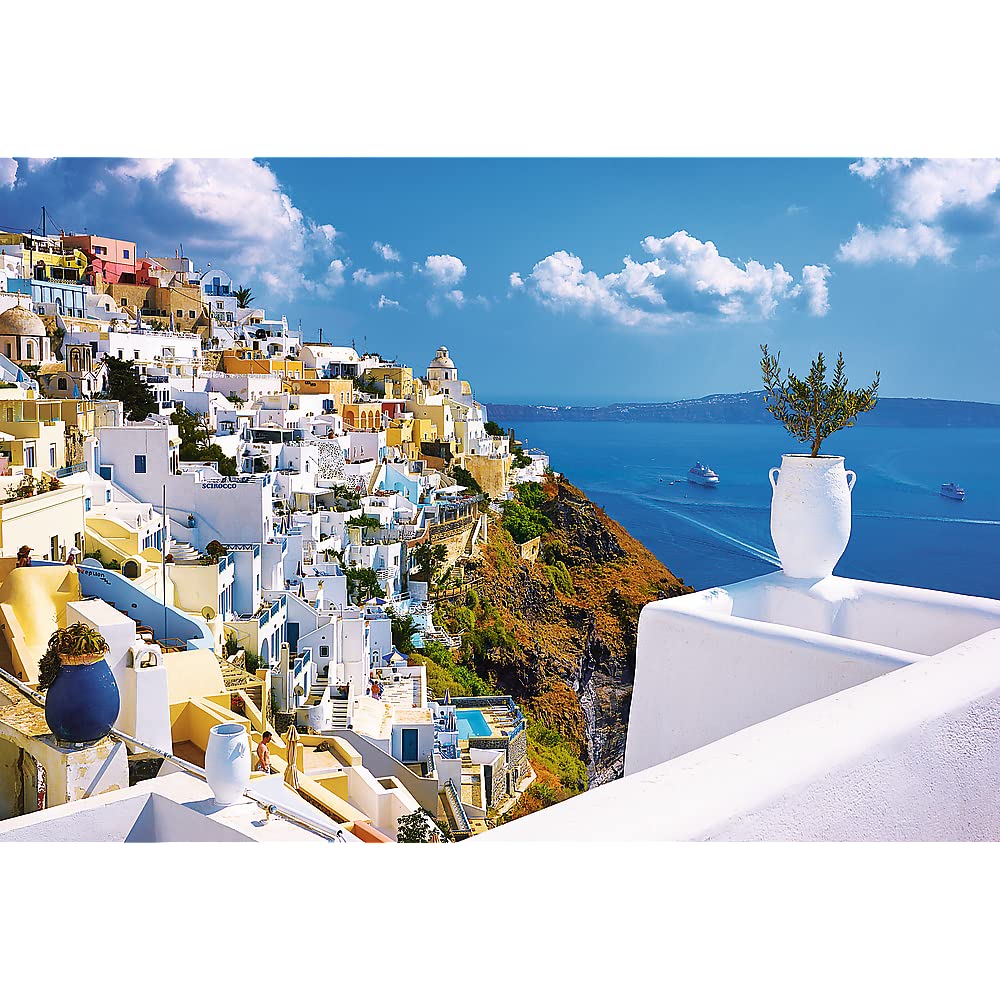 Trefl 1500 Piece Jigsaw Puzzle Santorini  Greece  Multicolor