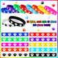 Funtery 100 Pcs Paw Print Rubber Bracelet Silicone Stretch Wristbands Dog Paw Silicone Bracelet Rubber Wristbands Dog Party Favo