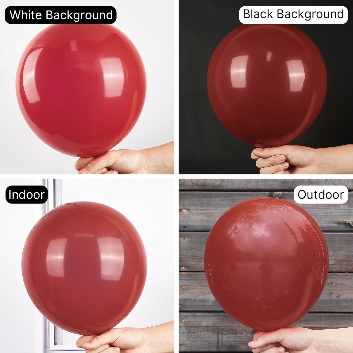 Partywoo Ruby Red Balloons 120 Pcs Different Sizes Pack Of 18 12 10 5 Inch Maroon Balloon Arch Kit Garland For Valentine'S Day Graduation Wedding Christmas Birthday Party Decorations Red-Y75