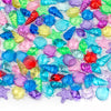 Prehalpty 150 Pcs Sea Shells Ocean Sensory Bin Fillers, 10 Color 5 Shapes Plastic Seashells For Decorating, Mermaid Party Favors