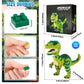 Aigidusansu Jurassic Dinosaur Micro Building Blocks, 1457Pcs Velociraptor Tyrannosaurus Rex Diy Mini Diamond Blocks Bricks Toy F