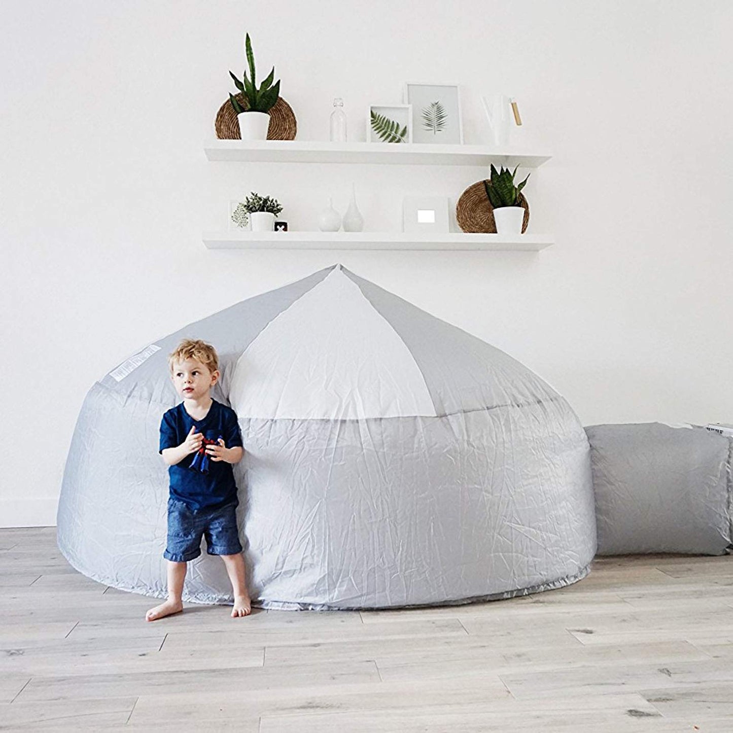 The Original Patented Airfort - Build A Fort In 30 Seconds, Inflatable Fort For Kids, Play Tent For 3-12 Years, A Playhouse Where Imagination Runs Wild, Fan Not Included (Mod About Gray)