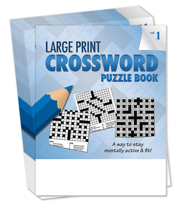 ZOCO - Large Print Crossword Puzzle Books (25 Bulk Pack) - Games for Adults, The Visually Impaired, Seniors - Gifts for Assisted