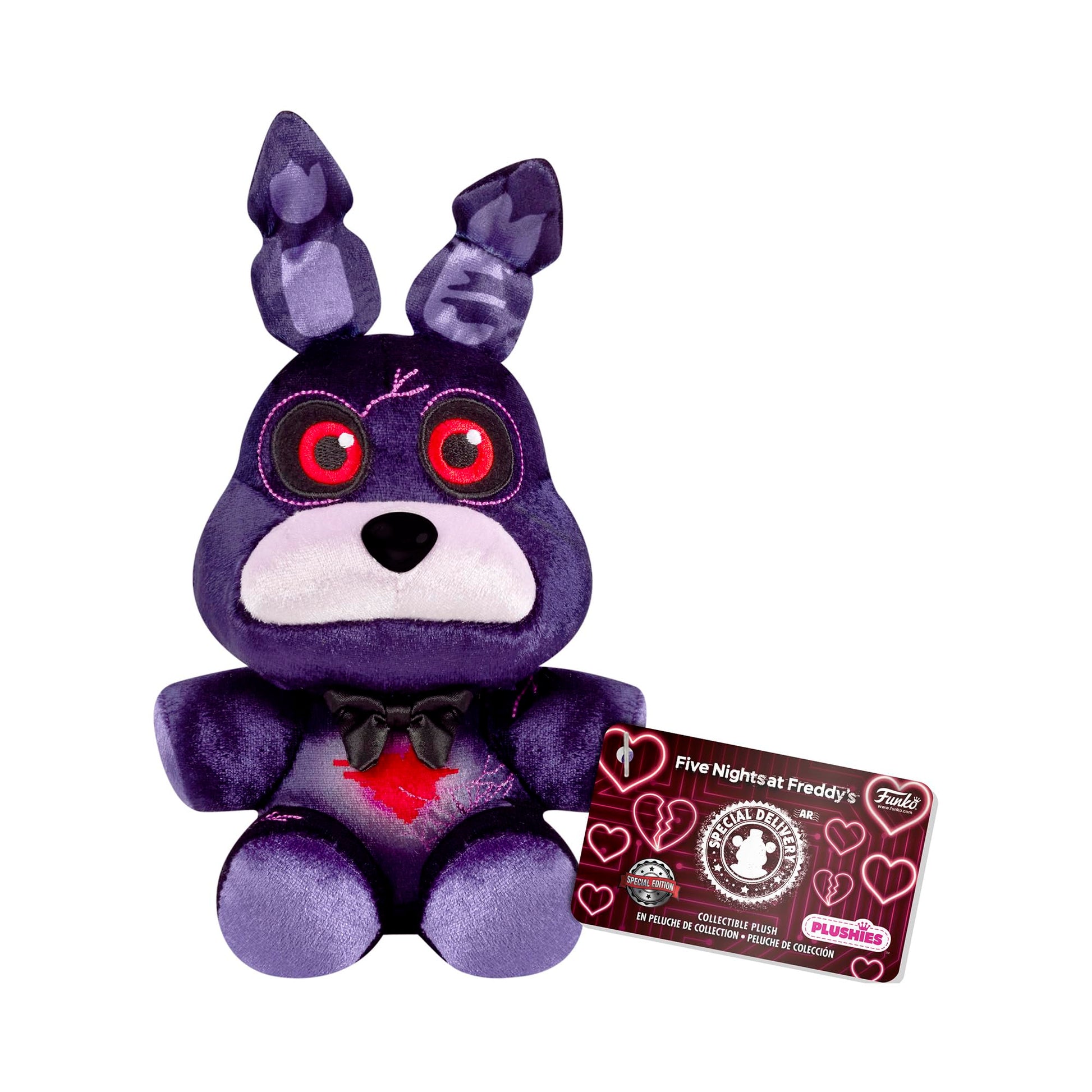 Funko Plush: Five Nights At Freddy'S (Fnaf) - Blkheart Bonnie The Rabbit - (Cl 7') - Collectable Soft Toy - Birthday Gift Idea - Official Merchandise - Stuffed
