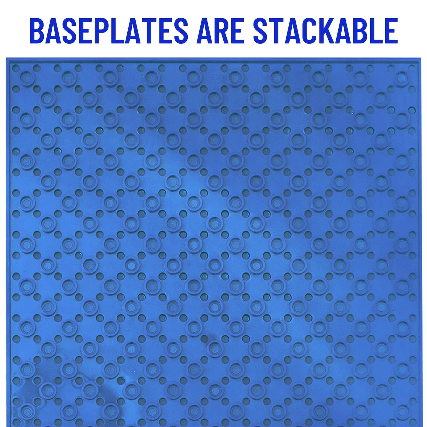 Strictly Briks Stackable Baseplates 12 Pack Compatible with Lego - 2 Rainbow Colors Stackable Brick Building Baseplate 20x20 Stu