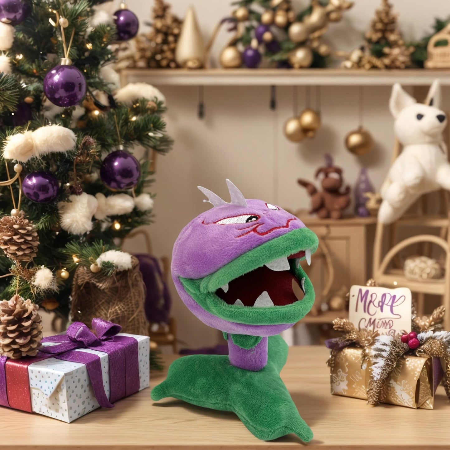 Dyharnsty Plants Vs Zombies Plush Toys Chomper Plant Soft Figure Dolls, Plants Vs Zombies Toys Pvz Plush 1 2 Set(Chomper)