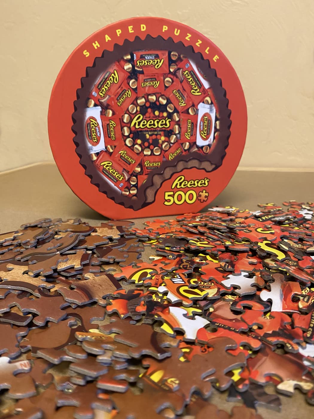 Masterpieces 500 Piece Jigsaw Puzzle For Adults, Family, Or Youth - Shaped Reese'S - 22'X22'
