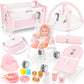 deAO Baby Doll Stroller Accessories with Crib & Play Mat Travel Bag