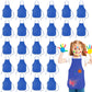 Kuuqa 24 Pack Kids Art Aprons Bulk Blue Children Painting Aprons Art Smocks For Craft Kitchen Classroom Painting Party Supplies