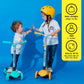 Yvolution Y Glider Air Scooter for Kids, 3-Wheel, Adjustable Height, LED Lights, Green, Model YS30G1