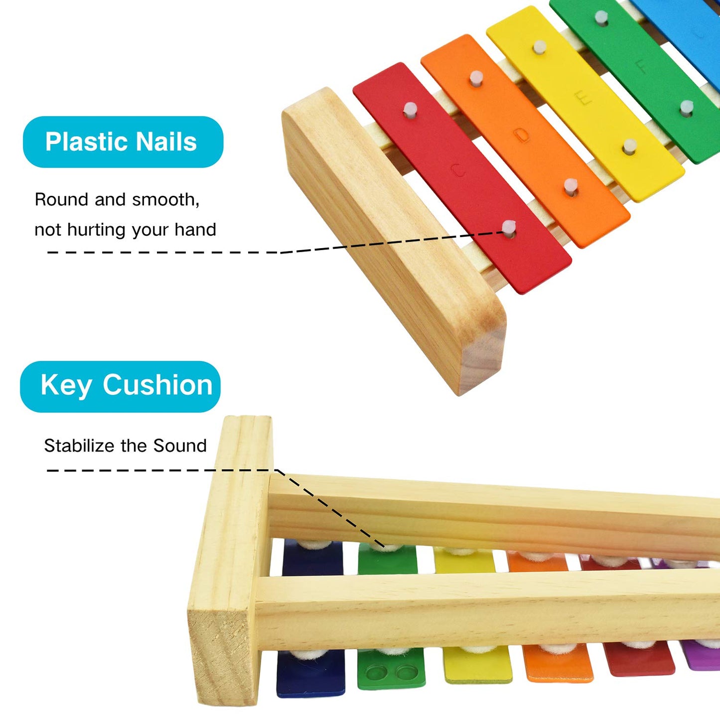 Musicube Xylophone For Kids Wooden Xylophone With Mallets Orff Music Instrument For Educational Preschool Learning Baby Percussi