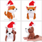 8 Pieces Plush Pets 5 Inch Stuffed Animals Bulk Assorted Cute Stuffed Pet Animal Plush Toys Small Plush Animals For Kids Halloween School Classroom Animal Themed Party Supplies Decors (Santa Style)