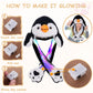 Arcimatto Animal Hat Plush Penguin Dress Up Cosplay Party Christmas Holiday Cute Cap for Kids Adults (Black Penguin)