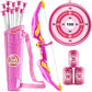 Niplooow Kids Bow And Arrow Set, Led Light Up Archery Toy Set With 10 Suction Cup Arrows,Target & Arrow Quiver, Bow And Arrows S