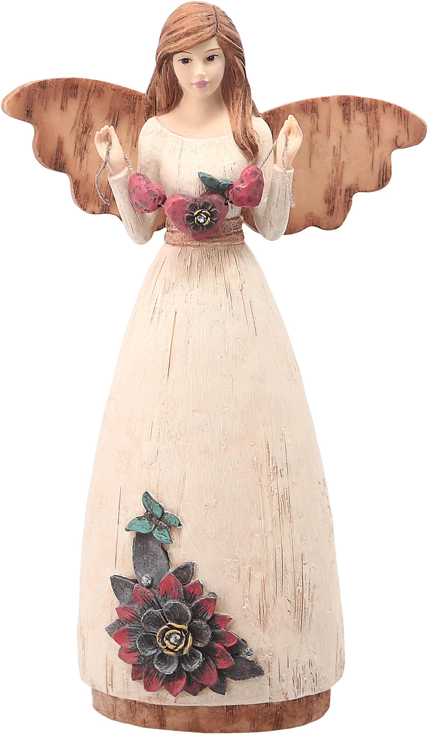 Pavilion Gift Company Simple Spirits 41008 Angel Figurine Holding Hearts  7-1/2-Inch  Love