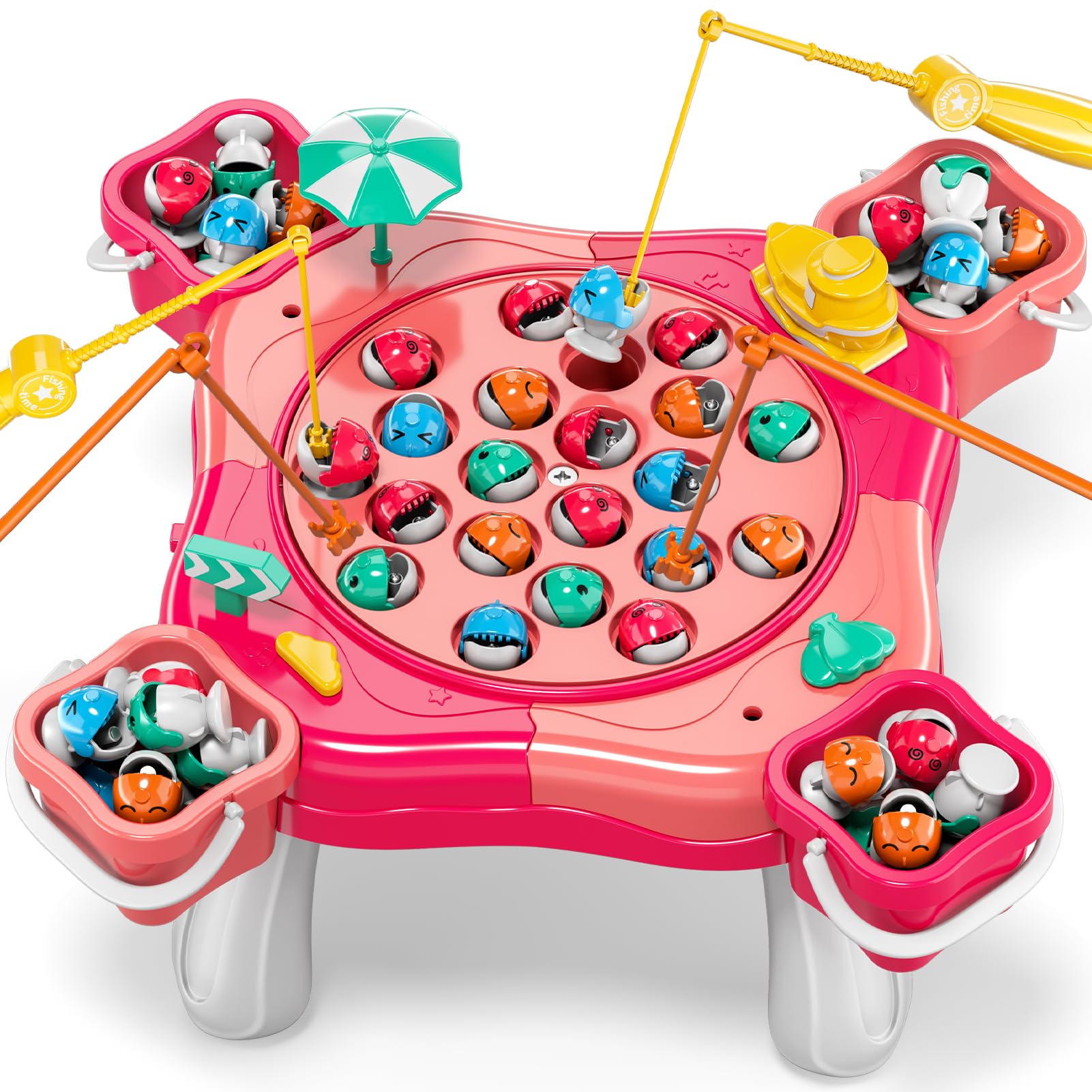 Magnetic Fishing Game For Kids Toddlers 3-5, 70 Pcs Fishing Toys For Kids Toddlers 3-5, Fishing Table Toys Board Game Birthday G