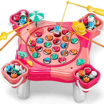 Magnetic Fishing Game For Kids Toddlers 3-5, 70 Pcs Fishing Toys For Kids Toddlers 3-5, Fishing Table Toys Board Game Birthday G